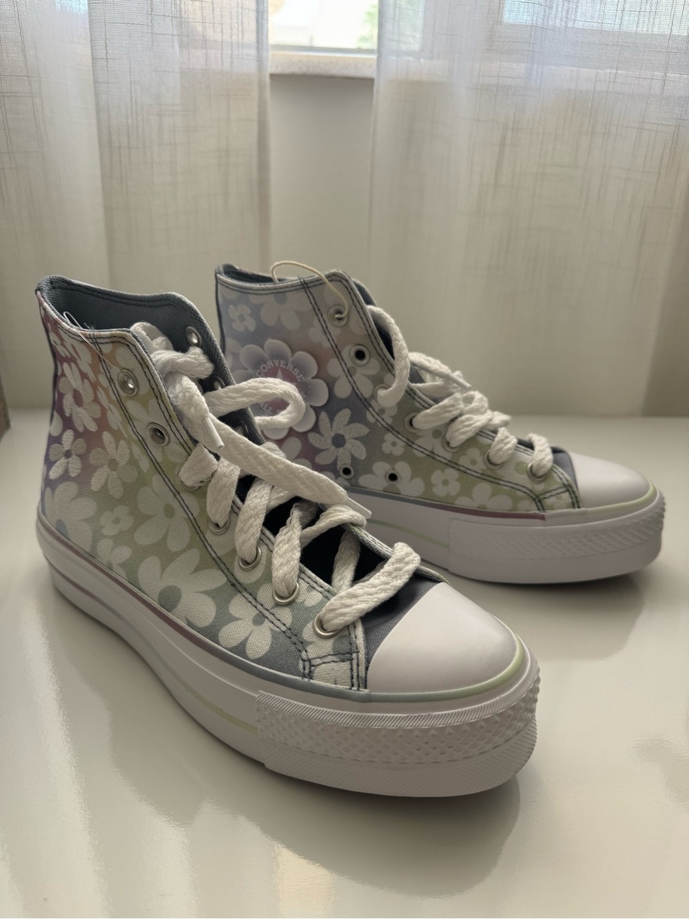 Converse Women's High-Top Floral Sneakers - Pastel Multi